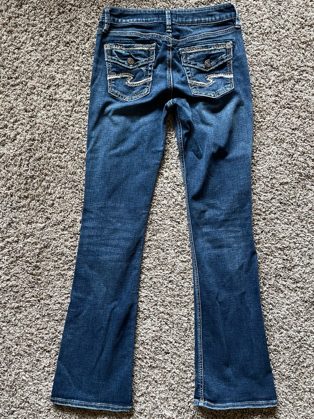 Silver Suki Bootcut Jeans W28 / L33 (measures 28x32) Contrast Stitching - Picture 5 of 12